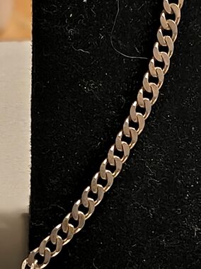 Classic Sterling Silver Curb Chain Bracelet 7-7.5 Inches